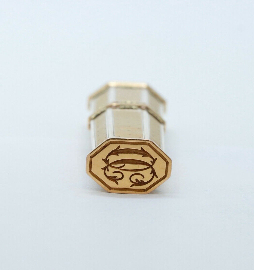 Victorian French 18K Yellow Rose Gold Wax Seal Stamp
