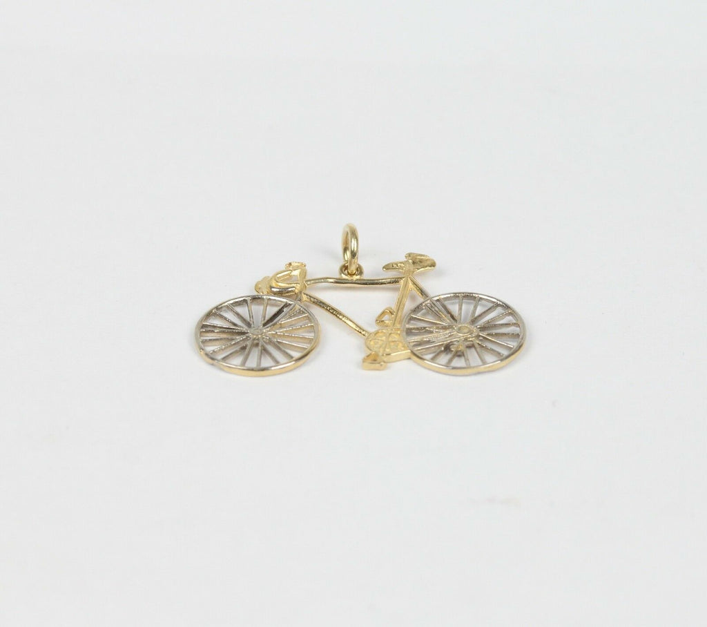 Vintage 14K Yellow Gold Bike Pendant