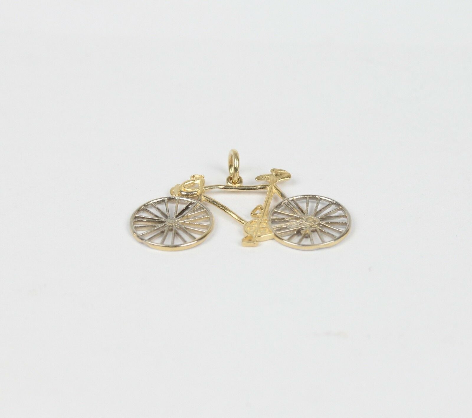 Vintage 14K Yellow Gold Bike Pendant