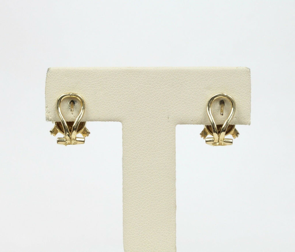 Vintage Turtle 14K Yellow Gold Rubies Enamel Ladies Earrings