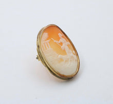 Load image into Gallery viewer, Antique 14K Yellow Gold The Meloi Khryseoip Shell Cameo Brooch.Pin.
