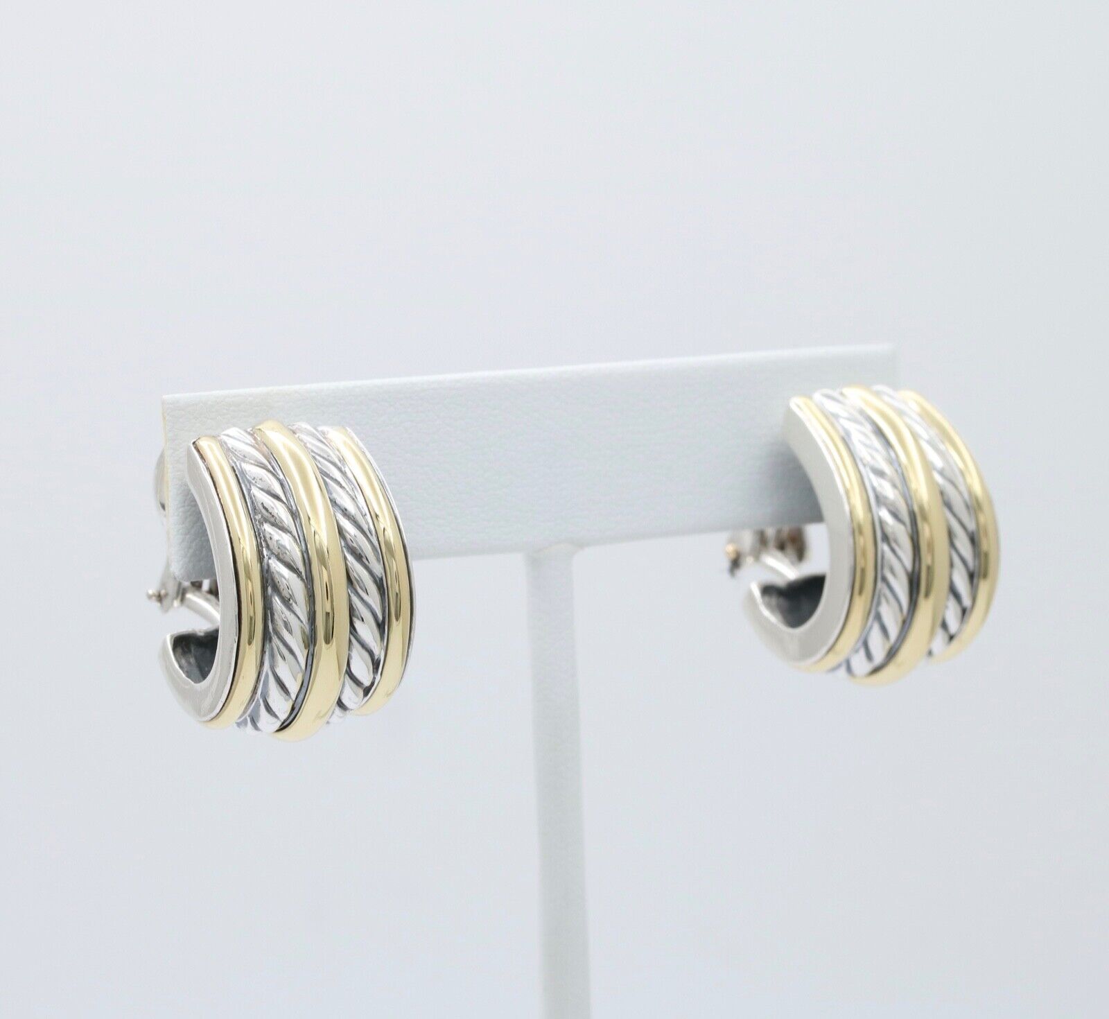 David Yurman Double Cable 750 925 French Back Earrings