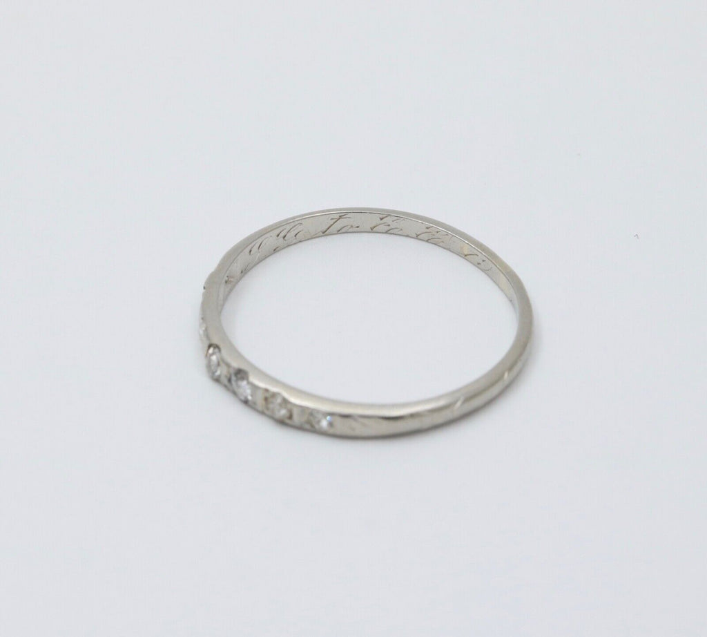Art Deco 18K White Gold Diamond Ring