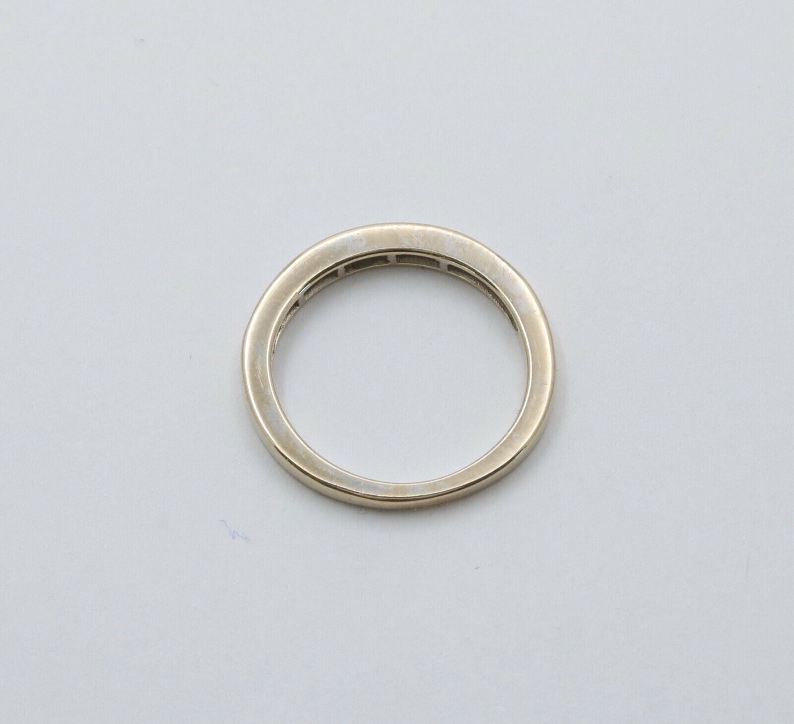 Vintage 14K White Gold Half Eternity DIamond Ring Band