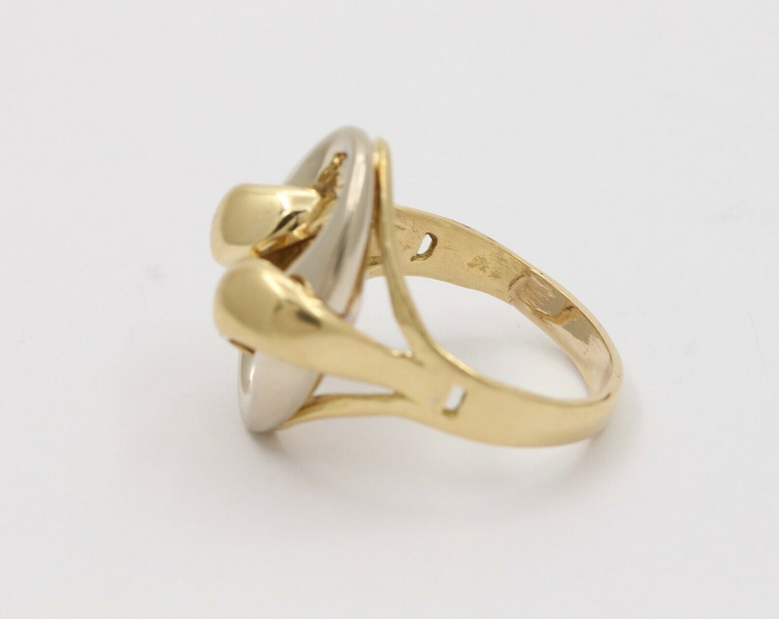 Vintage 18K Two Tone Gucci Link Ring