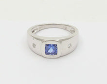 Load image into Gallery viewer, Vintage 14K White Gold Tanzanite Diamond Ring
