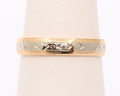 Art Deco Ladies 18K Yellow White Gold Wedding Band Ring