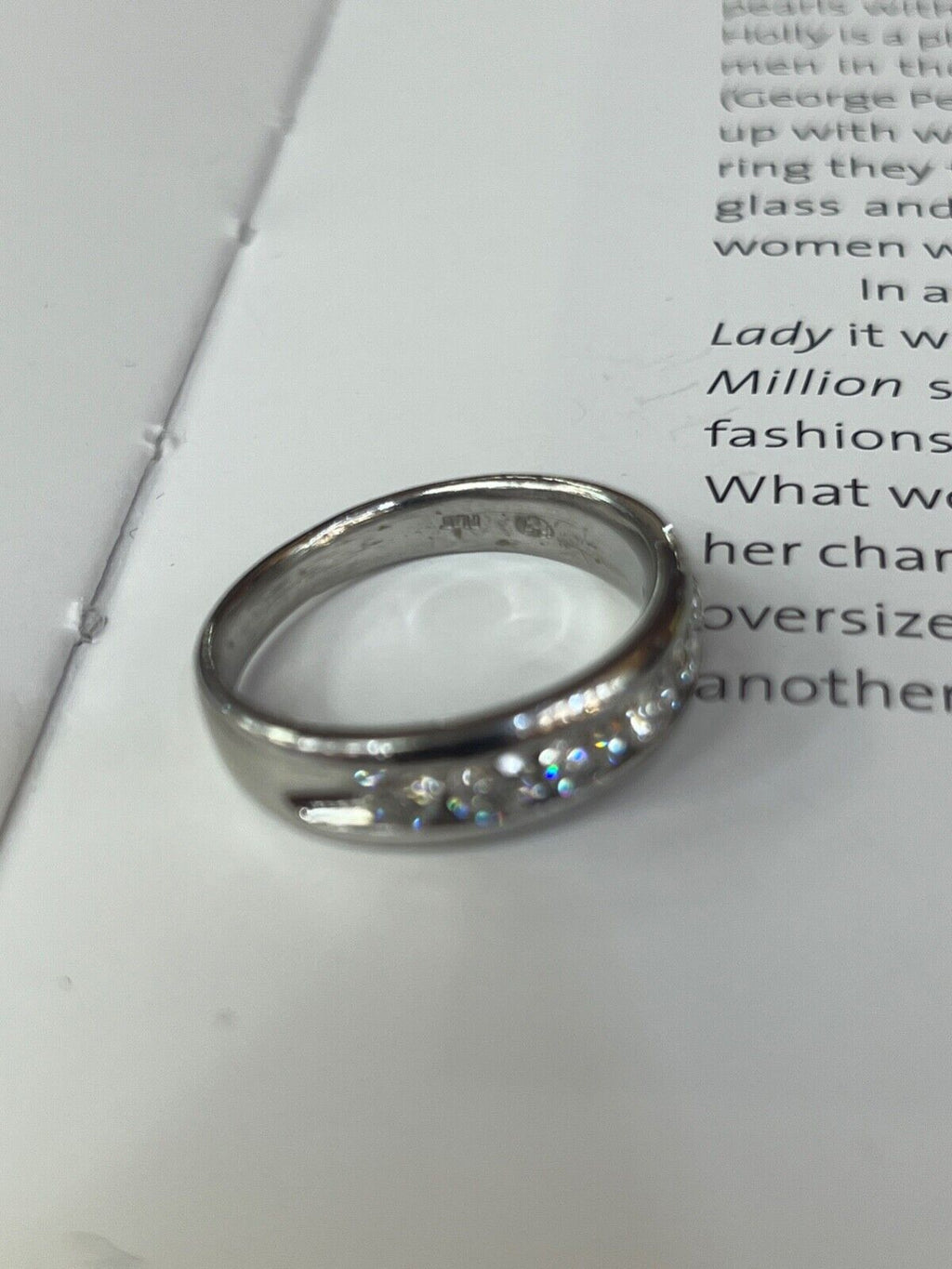 Classic Platinum Six Diamond Half Eternity Band.