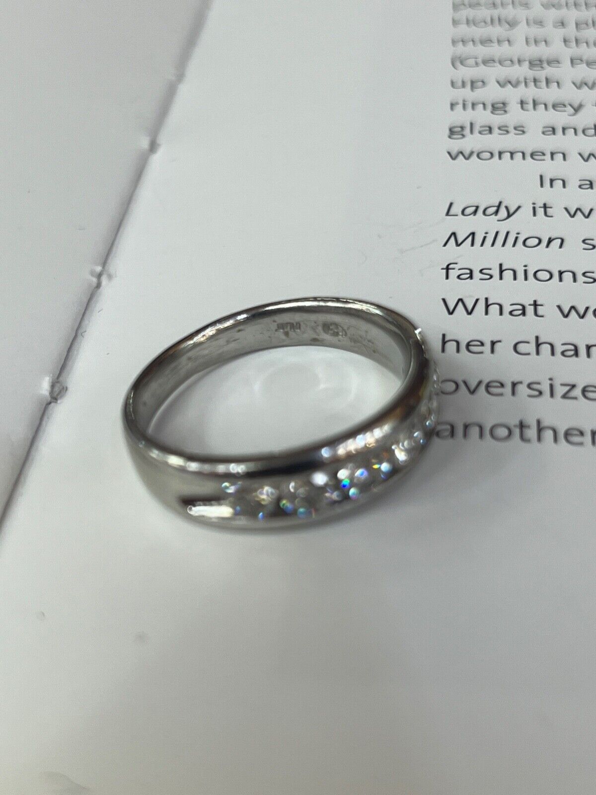 Classic Platinum Six Diamond Half Eternity Band.