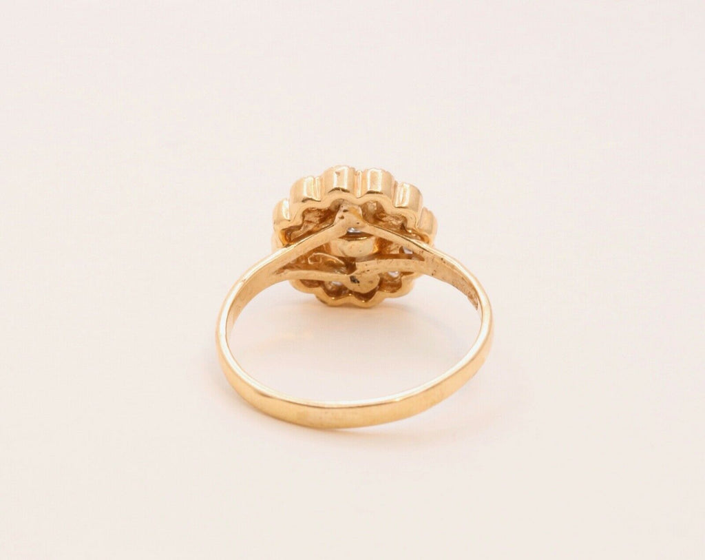 Midi Knuckle Ladies Diamonds 14K Yellow Gold Ring