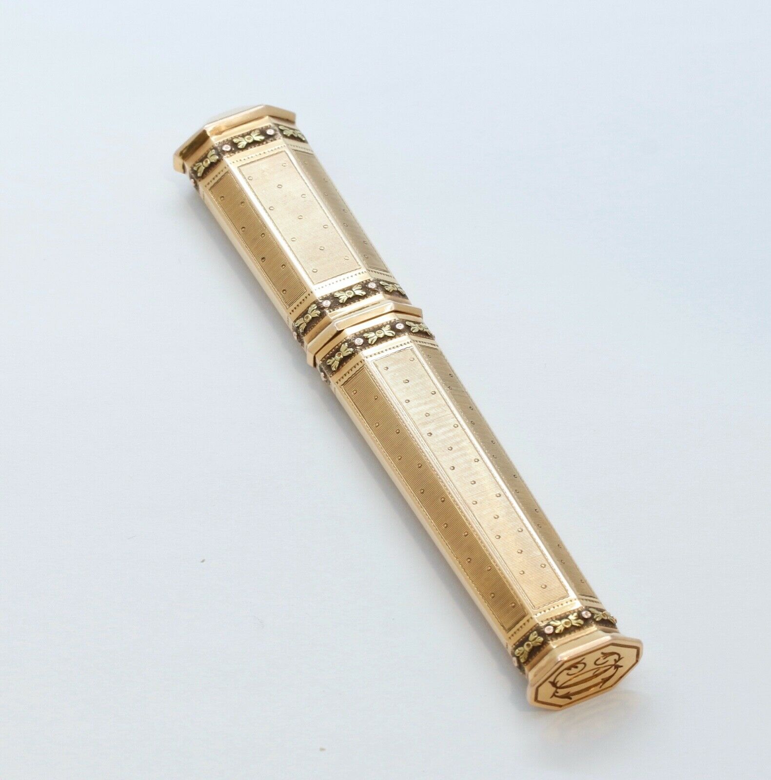 Victorian French 18K Yellow Rose Gold Wax Seal Stamp