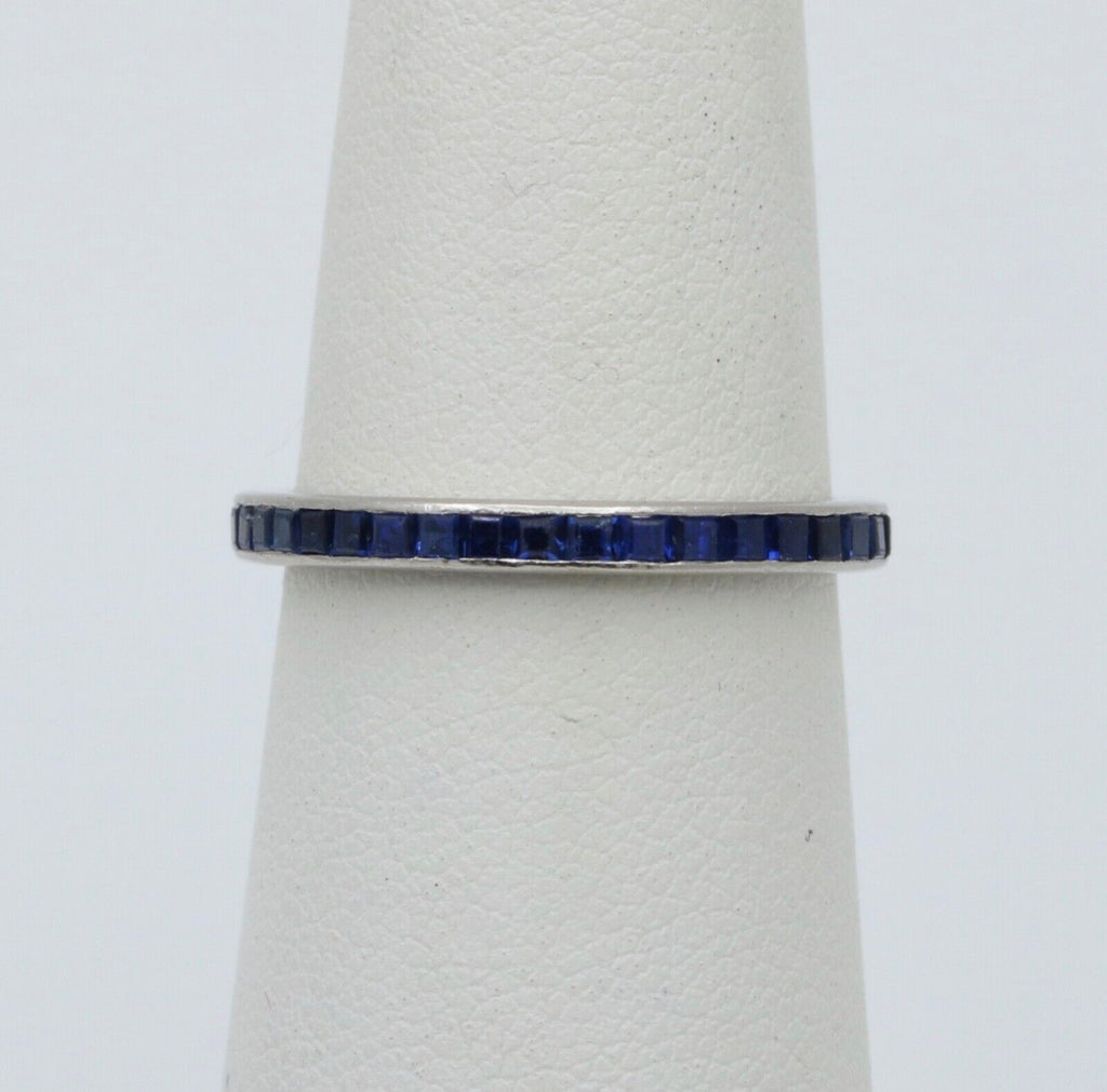 Vintage Tiffany & Co Sapphire Eternity Platinum Band.