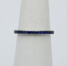 Load image into Gallery viewer, Vintage Tiffany &amp; Co Sapphire Eternity Platinum Band.
