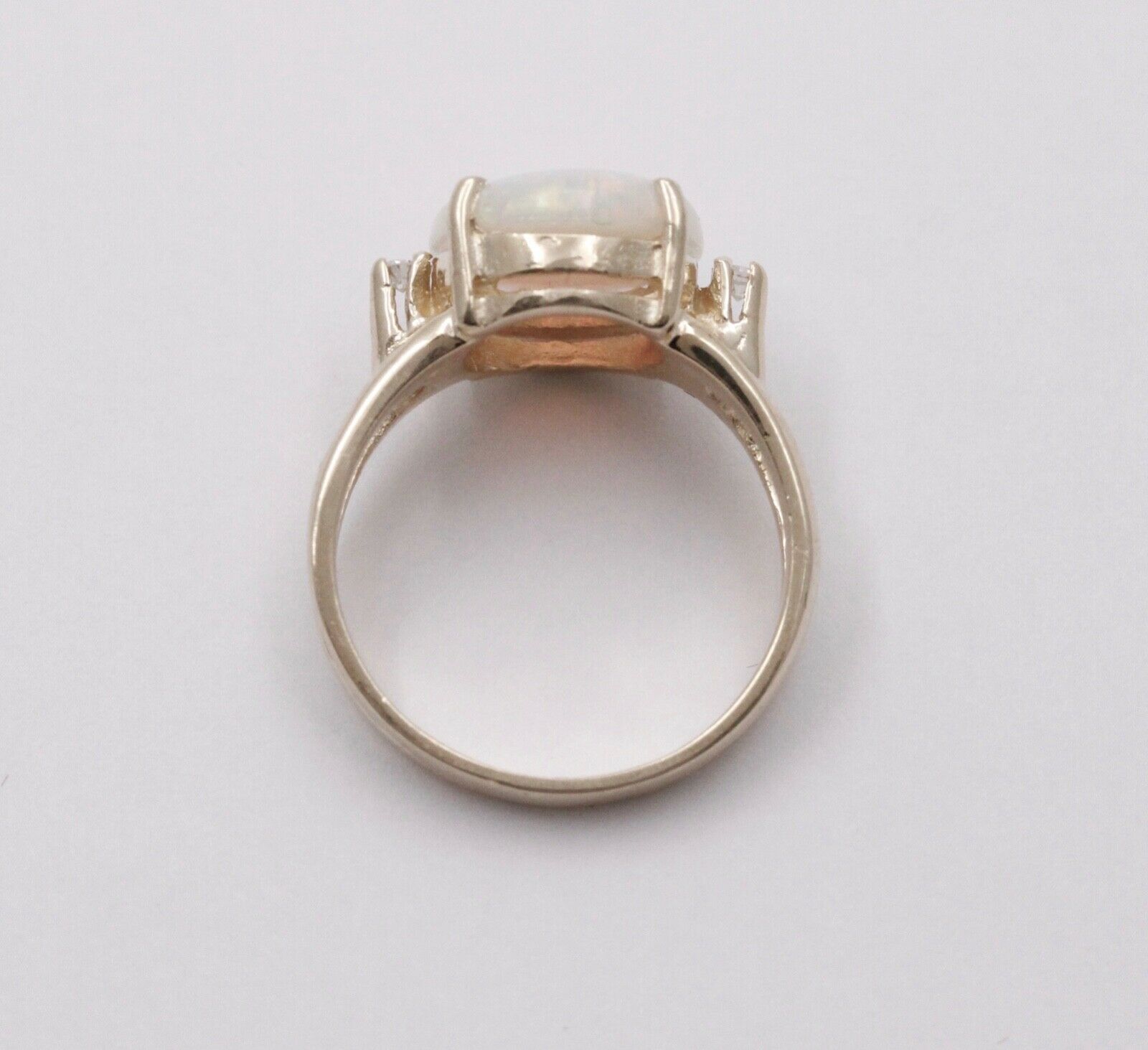 Vintage Opal Diamonds 14K Yellow Gold Ring