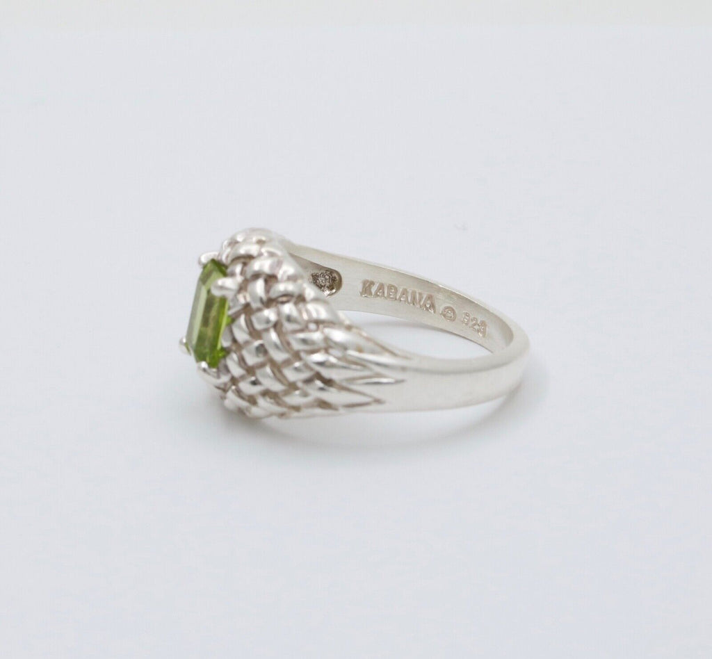 Vintage KABANA Peridot Sterling Silver Ring.
