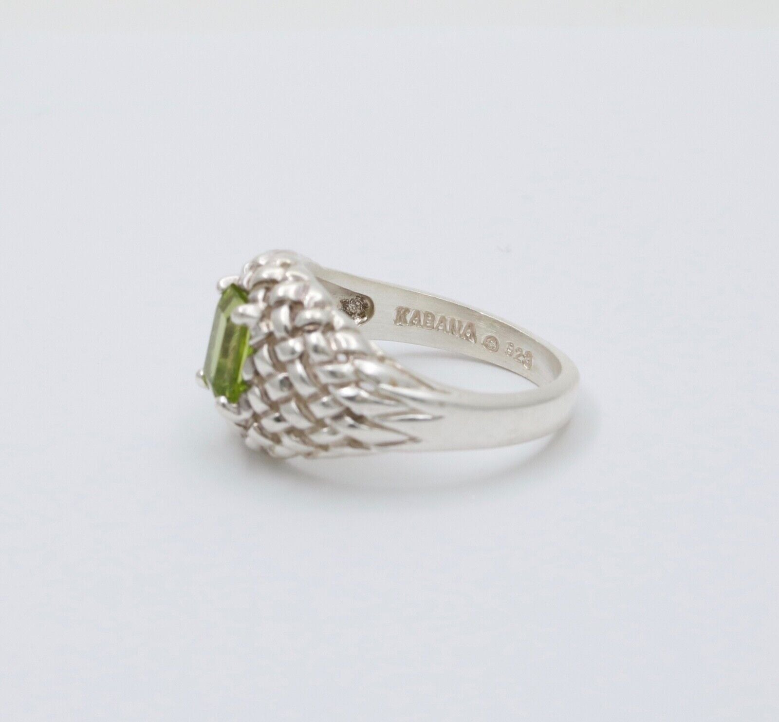 Vintage KABANA Peridot Sterling Silver Ring.