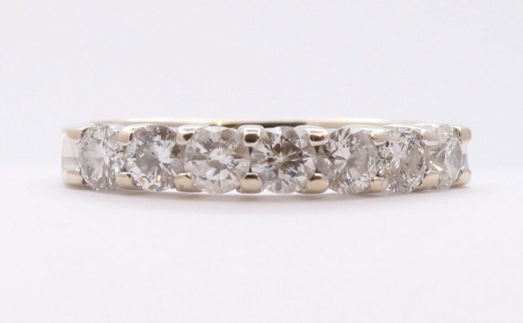 Vintage Ladies Diamonds 14K White Gold Wedding Band Stacking