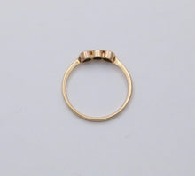 Load image into Gallery viewer, Vintage 14K Yellow Gold Sapphire Three Stone Ring Band
