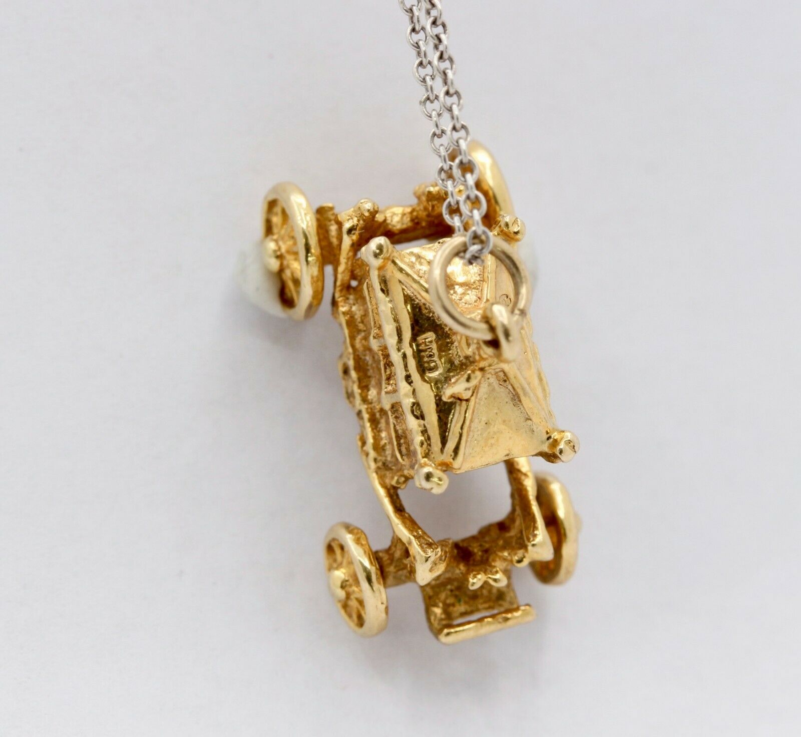 Vintage 9K Yellow Gold Carriage Charm