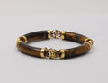 Vintage Tiger Eye 14K Yellow Gold Bracelet