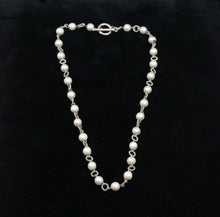 Load image into Gallery viewer, Vintage Pearl Beaded 925 Sterling Silver Necklace
