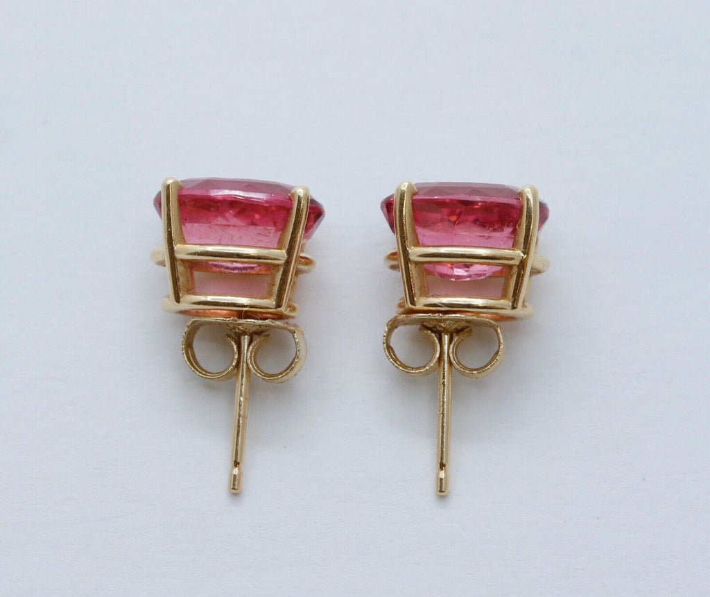 Beautiful Vintage Pink Tourmaline Earring Studs