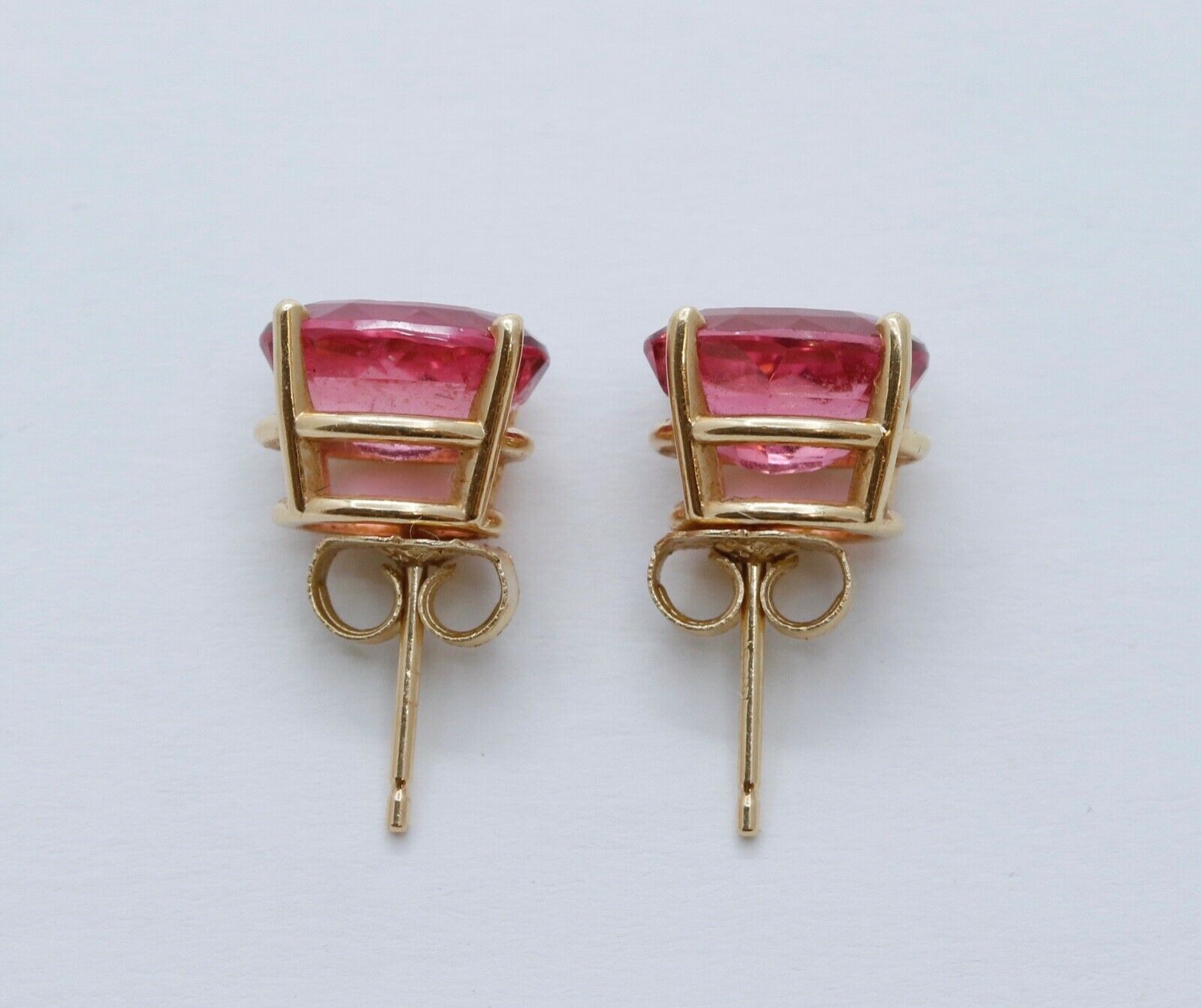 Beautiful Vintage Pink Tourmaline Earring Studs