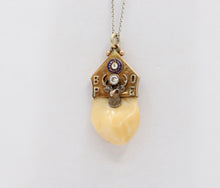 Load image into Gallery viewer, Benevolent and Protective Order of Elks 10K Diamond Enamel Clock FOB Pendant
