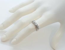 Load image into Gallery viewer, Beautiful Vintage Round Baguette Diamonds 14K White Gold Wedding Band Ring
