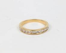 Load image into Gallery viewer, Vintage Unisex Half Circle Diamond Wedding Band
