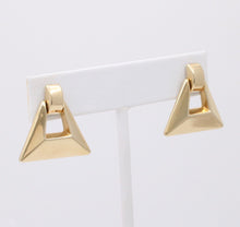 Load image into Gallery viewer, Vintage 14K Yellow Gold Geometric Dangling Earrings.
