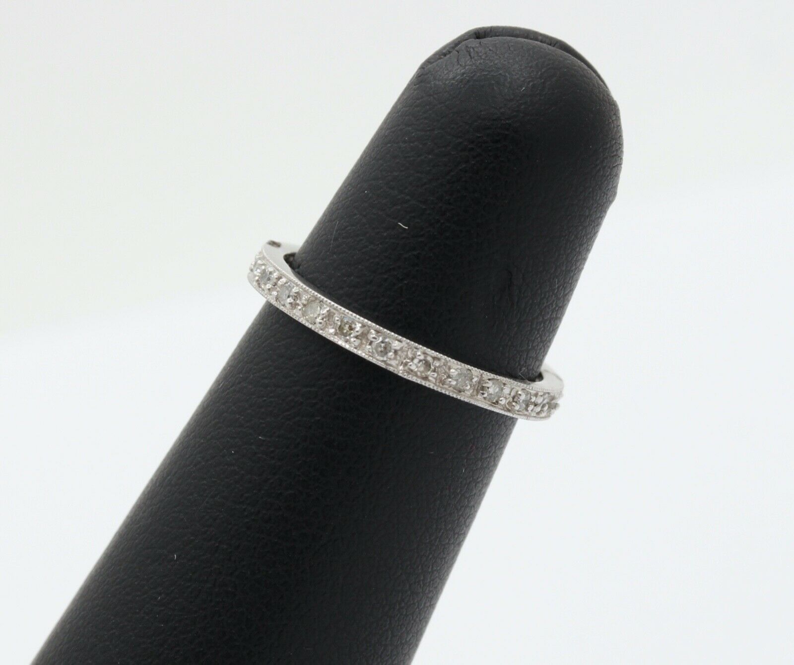 Ladies 18K White Gold Diamonds Stacking Eternity Band