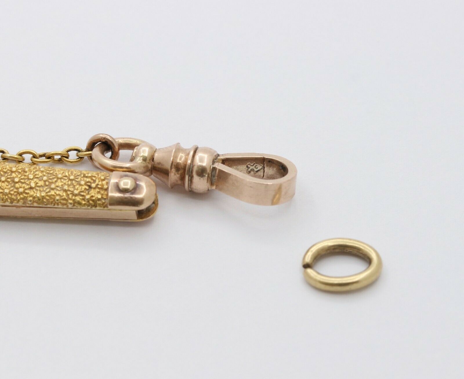 Vintage 14K Yellow Gold Button Hook Watch Fob