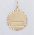 Vintage 14K Yellow Gold Medallion Charm Pendant.