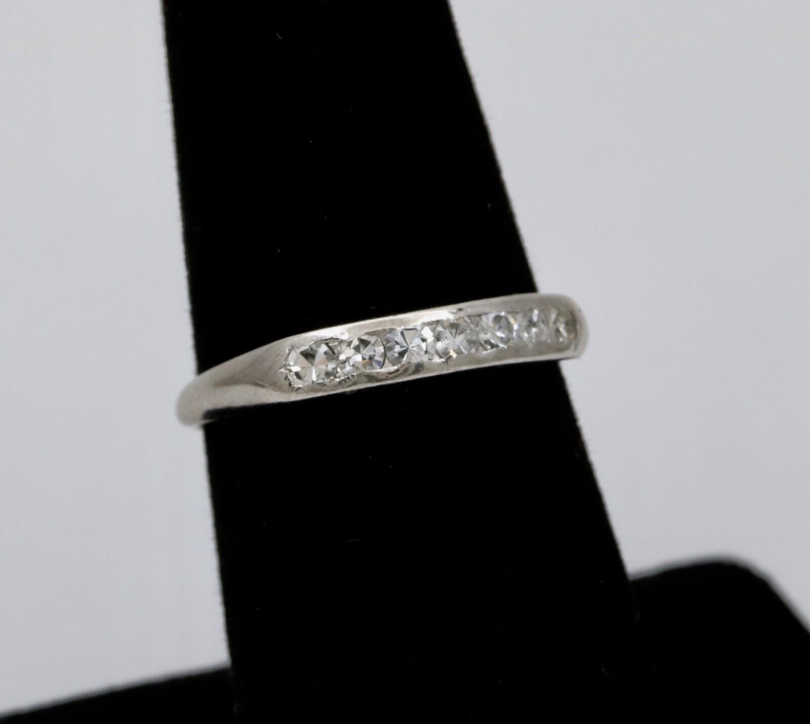 Vintage Diamonds Platinum Wedding Band