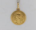 Vintage 18K Yellow Gold Jesus Pendant
