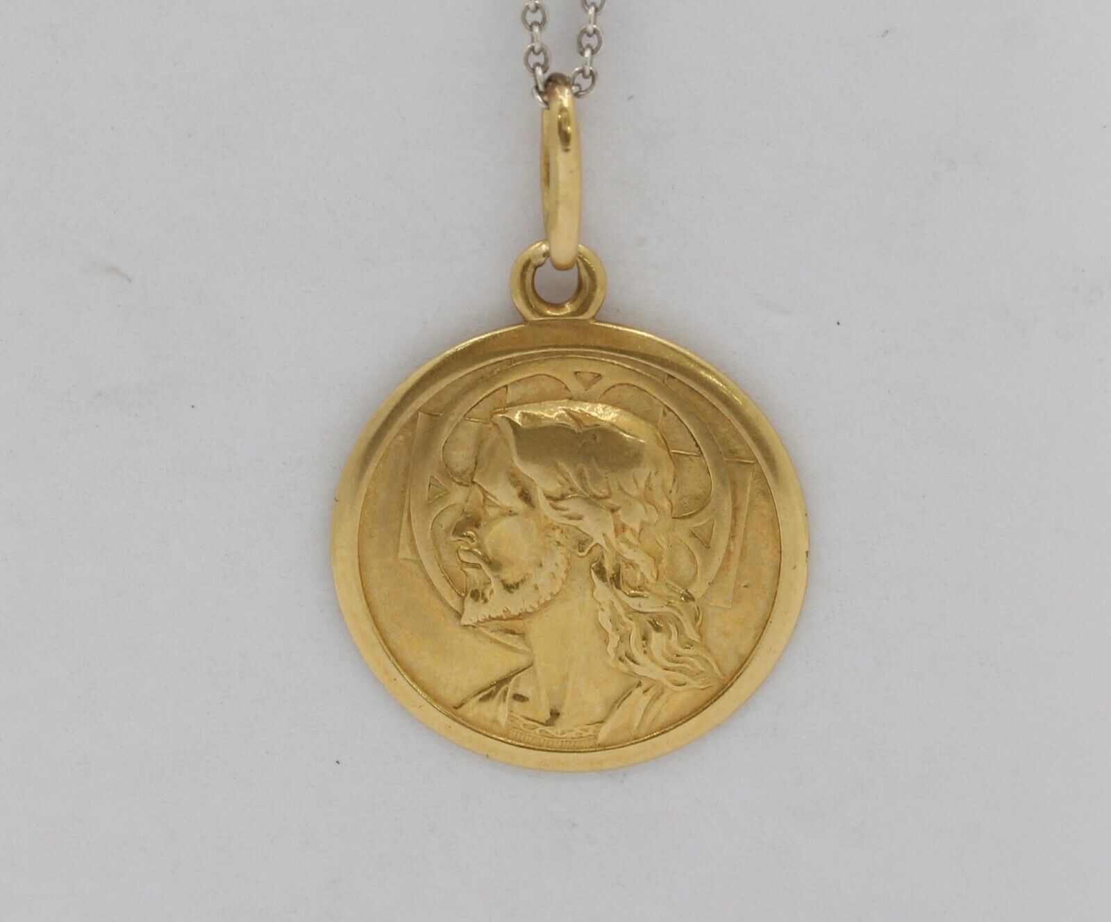 Vintage 18K Yellow Gold Jesus Pendant