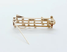 Load image into Gallery viewer, Music Lovers Brooch!! 14K Yellow Gold Diamonds Notes Movable Staff Pin Pendant
