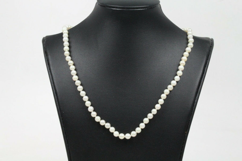 Vintage 14K Yellow Gold Pearl Strand Necklace