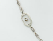 Load image into Gallery viewer, Art Deco Platinum 14K White Gold Crystal Diamonds Necklace Pendant
