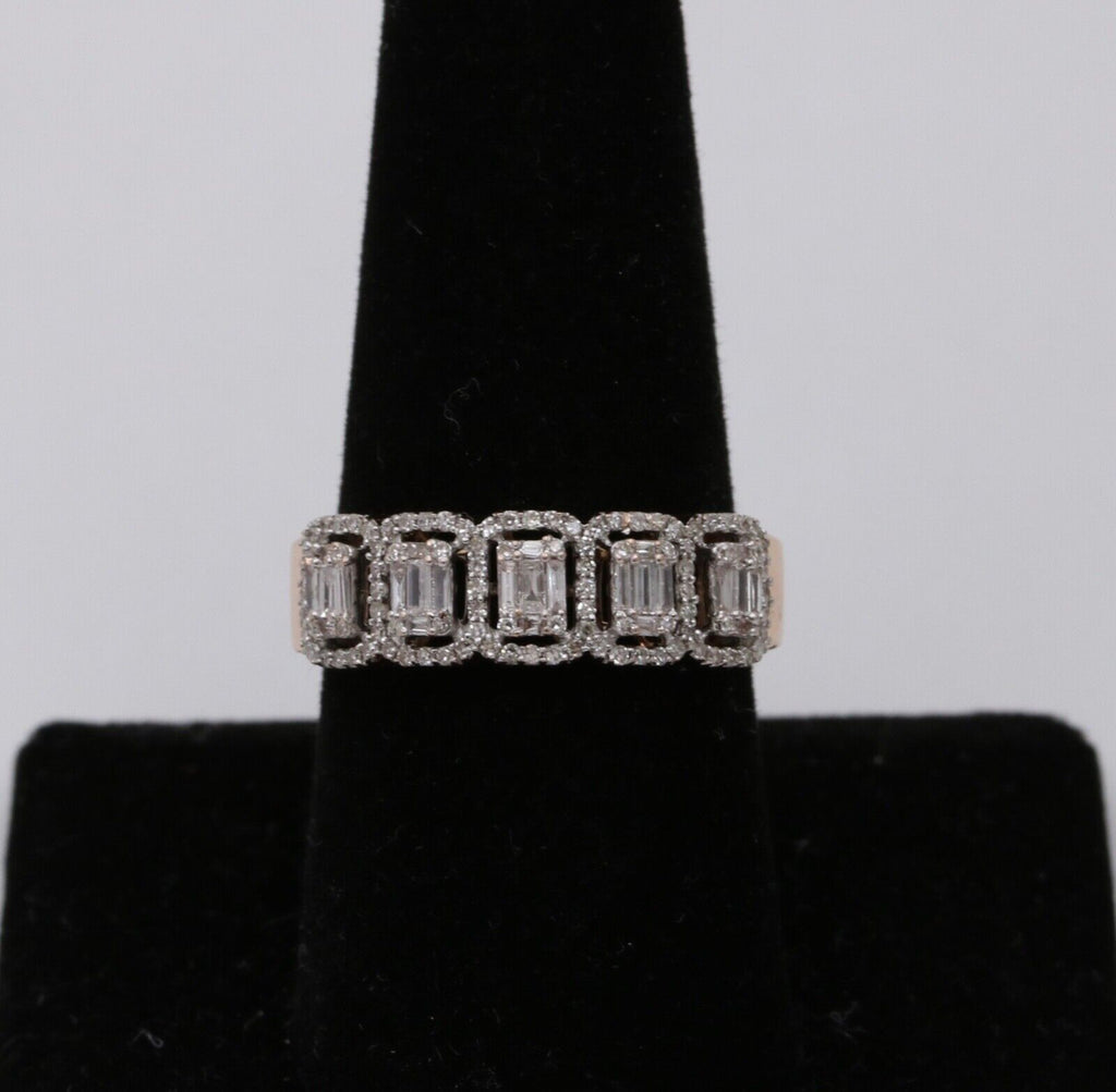Gorgeous 14K Rose Gold Diamond Ring , Stacking Ring.