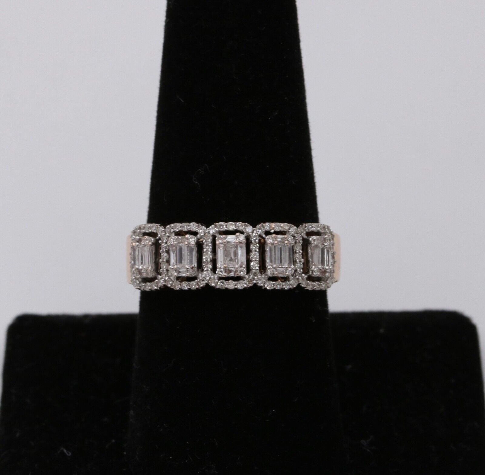 Gorgeous 14K Rose Gold Diamond Ring , Stacking Ring.