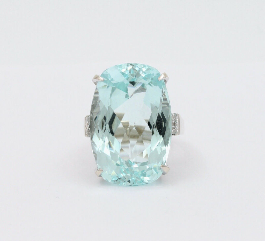 Vintage 34.66 Carat Aquamarine Statement Ring