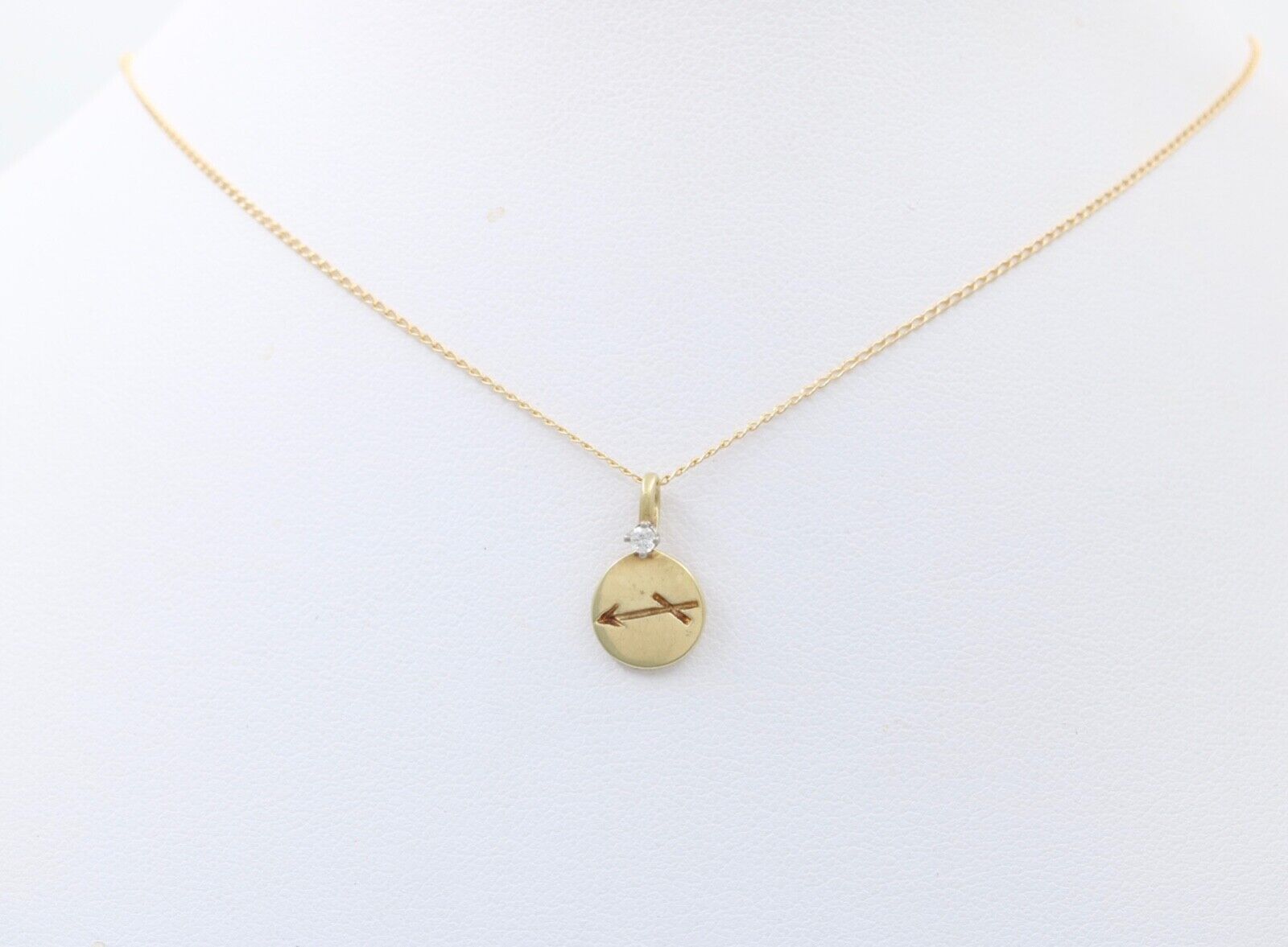 Vintage Tiffany and Co. Sagittarius 14K Yellow Gold Diamond Pendant Charm