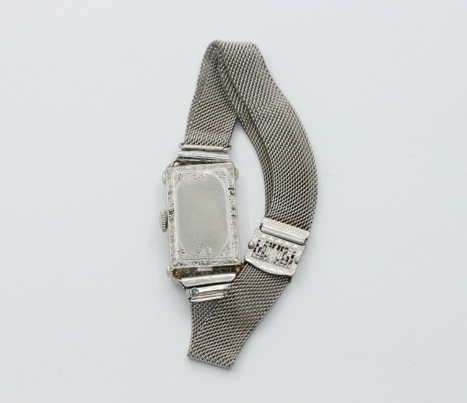 Art Deco Longines 14K White Gold Diamond Mechanical Watch