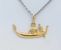Vintage Italian Venetian Gondola Boat Pendant Charm