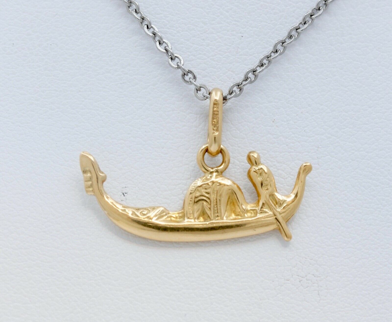 Vintage Italian Venetian Gondola Boat Pendant Charm