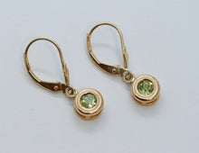 Load image into Gallery viewer, Ladies Vintage Peridot 14K Yellow Gold Earrings
