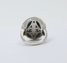 Load image into Gallery viewer, Judith Ripka Turquoise Color Center CZ&#39;s 925 Silver Ring
