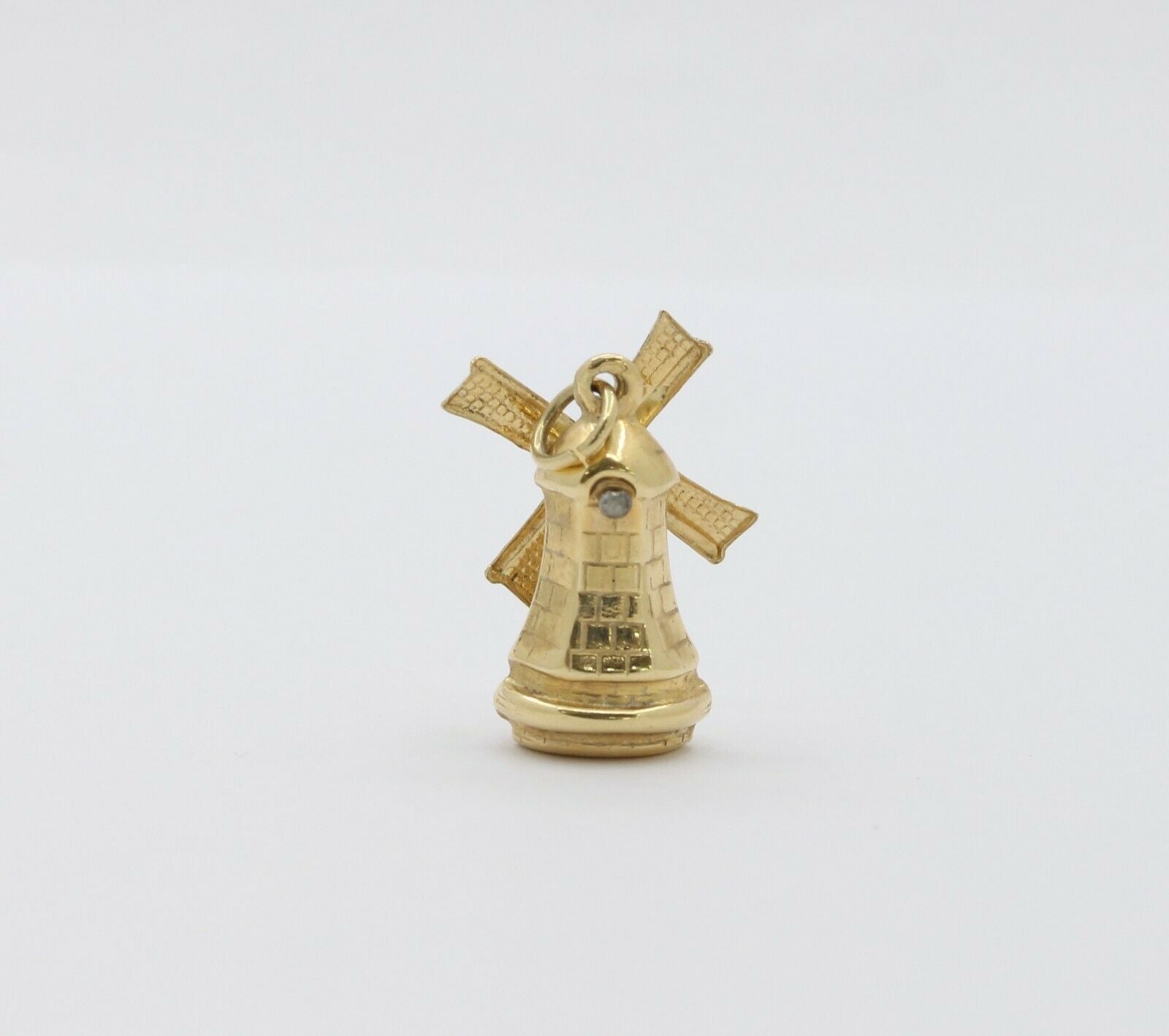 Vintage 14K Yellow Gold Windmill Pendant